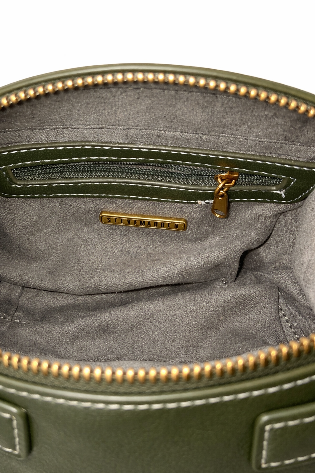 Steve Madden Green Mini Crossbody Bag Tassel Satchel Purse Gold Hardware BDAINSS Small Handbag