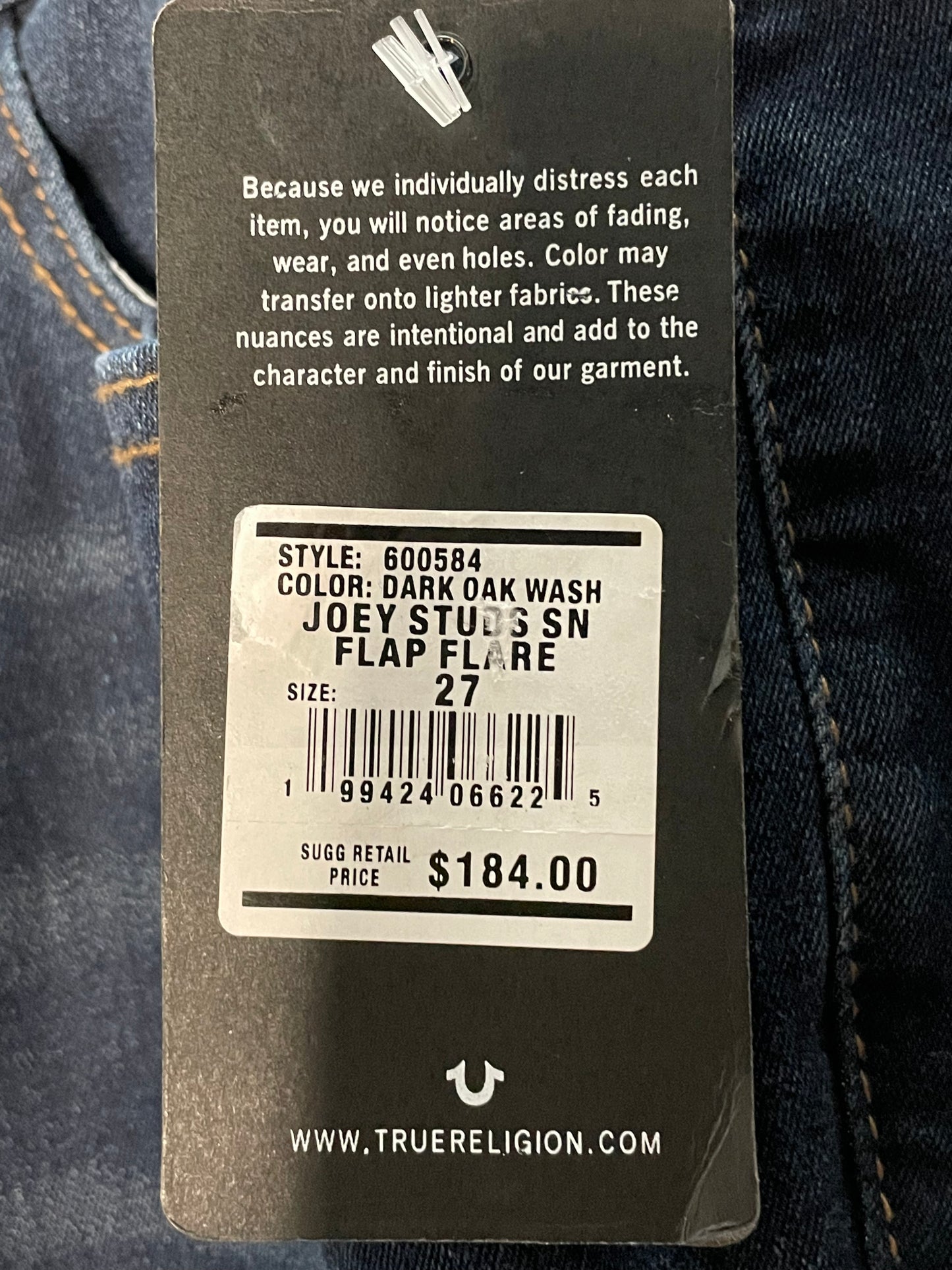 True Religion Joey Mid Rise Flare – Studded Edition