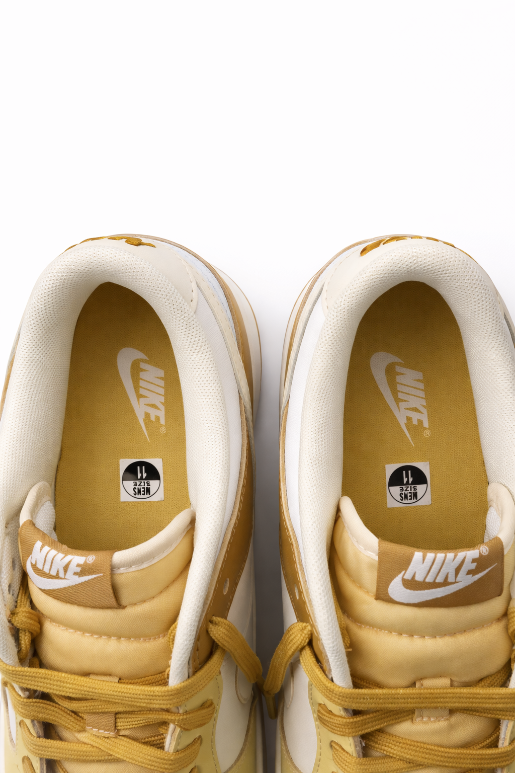 Nike Dunk Low White Yellow Tan Gum Bottom Sneakers – Men’s Size 11 Premium Streetwear