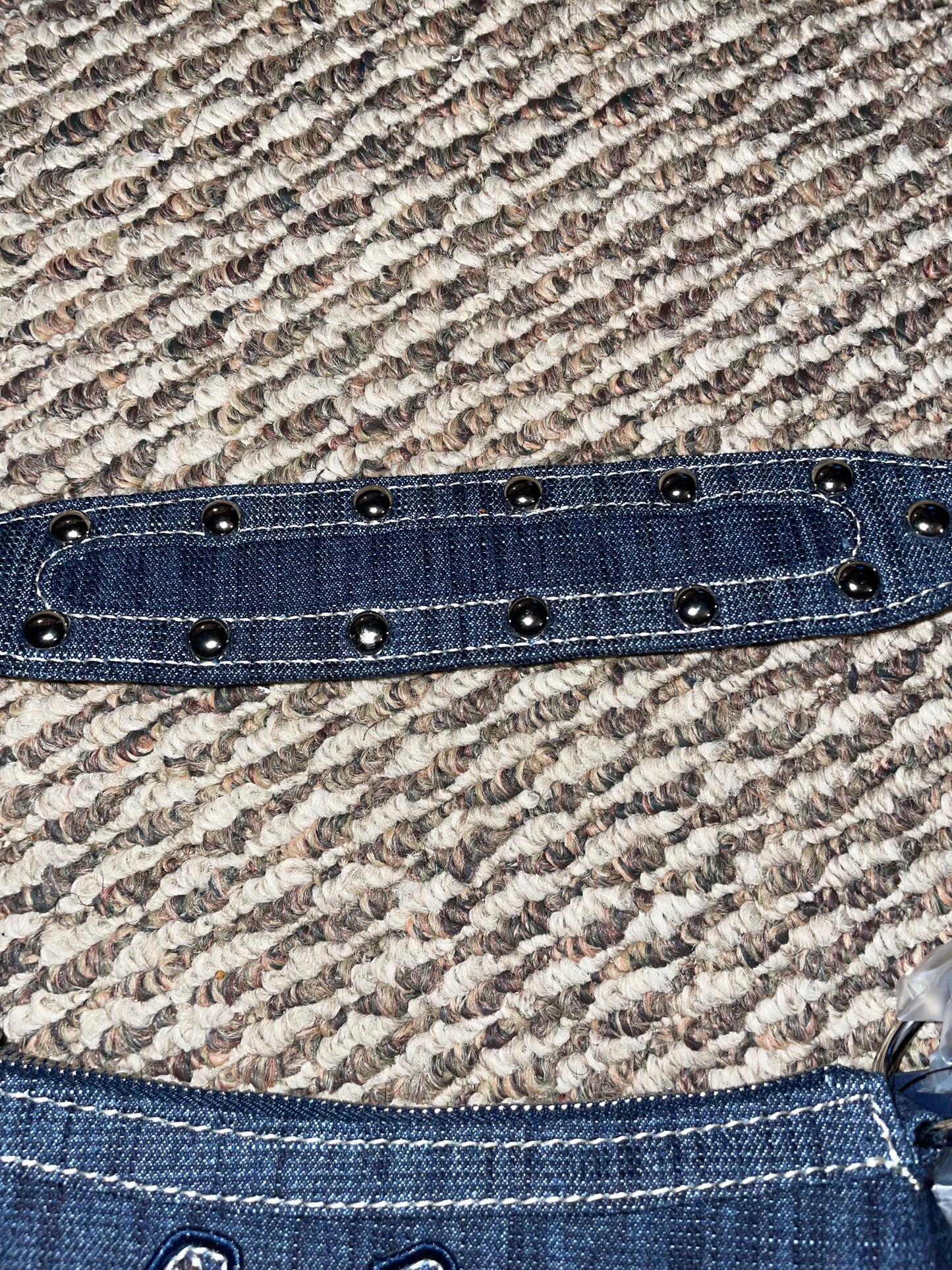 True Religion Denim Studded Shoulder Bag – Horseshoe Logo – NWT – $120 MSRP
