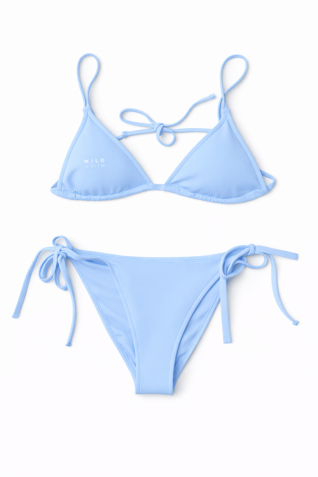 WILO The Label Cornflower Blue Bikini Medium NWT Adjustable Tie Swim Set