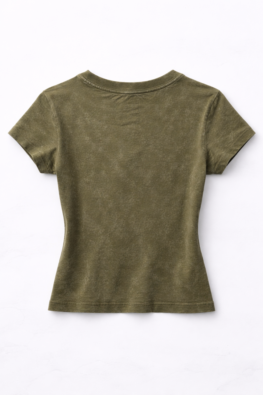 Von Dutch Studded Graphic Baby Tee Women’s Olive Green Y2K Vintage Style Fitted T-Shirt NWT