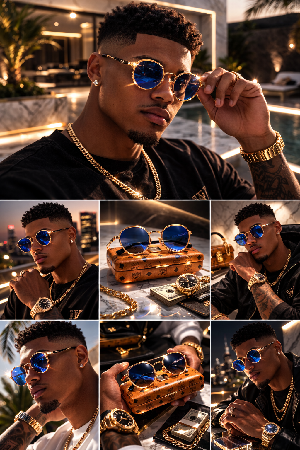 Authentic MCM MCM115SK Rose Gold Round Sunglasses – Luxury Men’s Designer Eyewear 55-22-140
