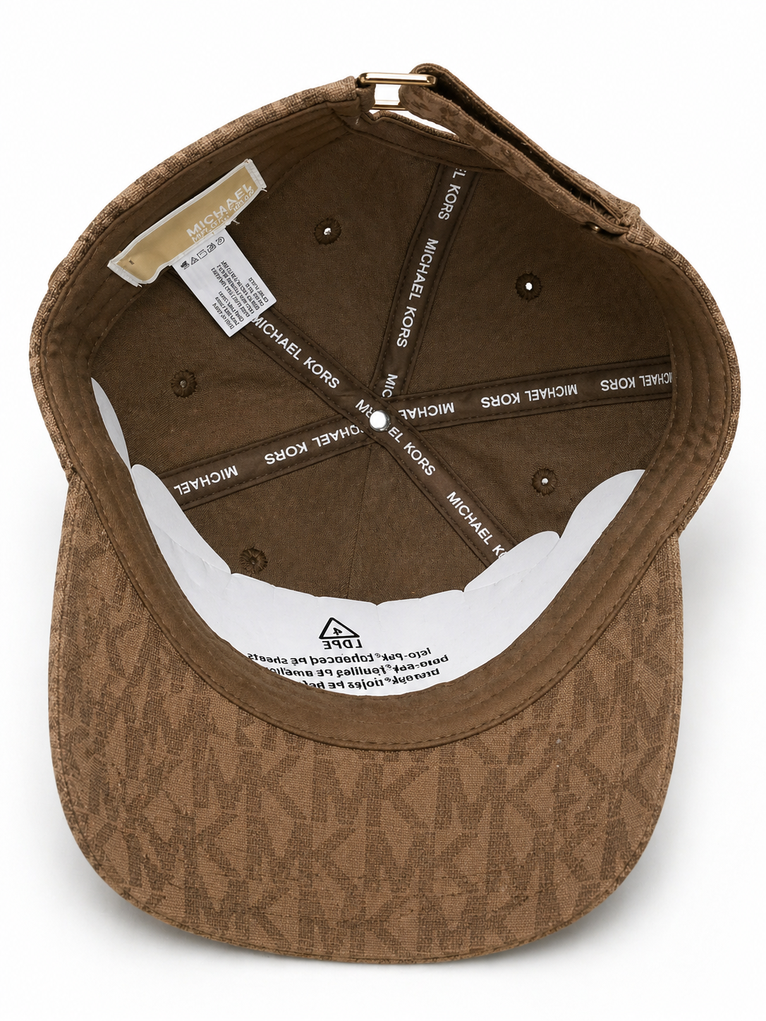 Michael Kors Brown MK Logo Monogram Baseball Cap Hat Adjustable Designer Luxury NWT