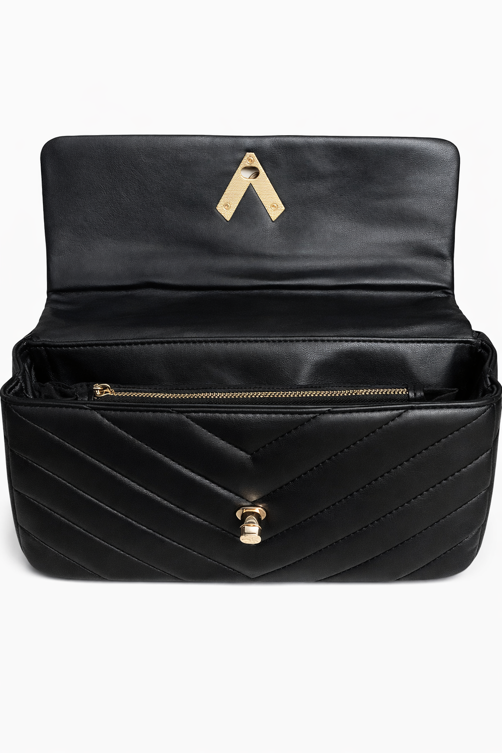 Valentino by Mario Valentino Black Quilted Vegan Leather Chain Crossbody Bag – Authentic Designer Shoulder Purse
