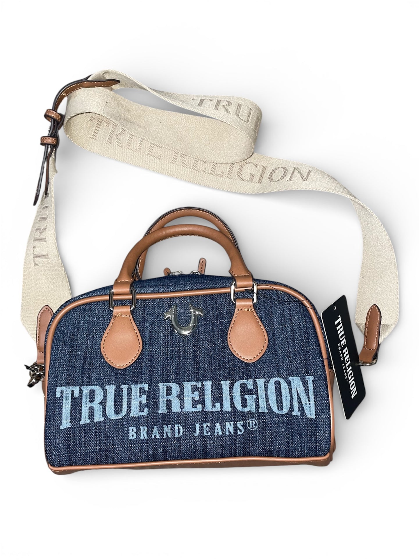 True Religion 3pc Denim Bag Set NWT Wallet Wristlet Mini Satchel Bundle