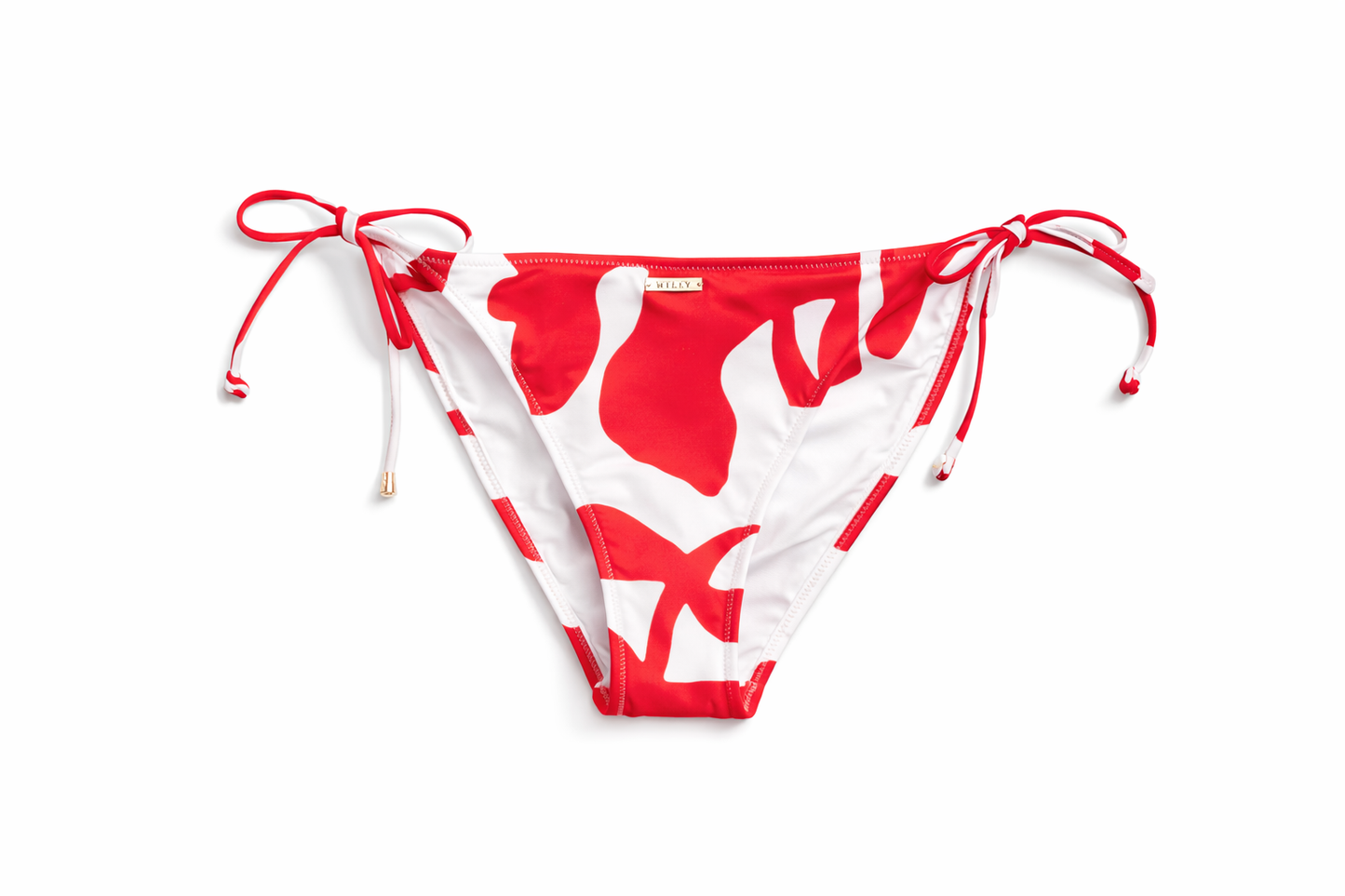 Milly Red & White Grand Foliage String Bikini Set Size M NWT $250 Designer Swim