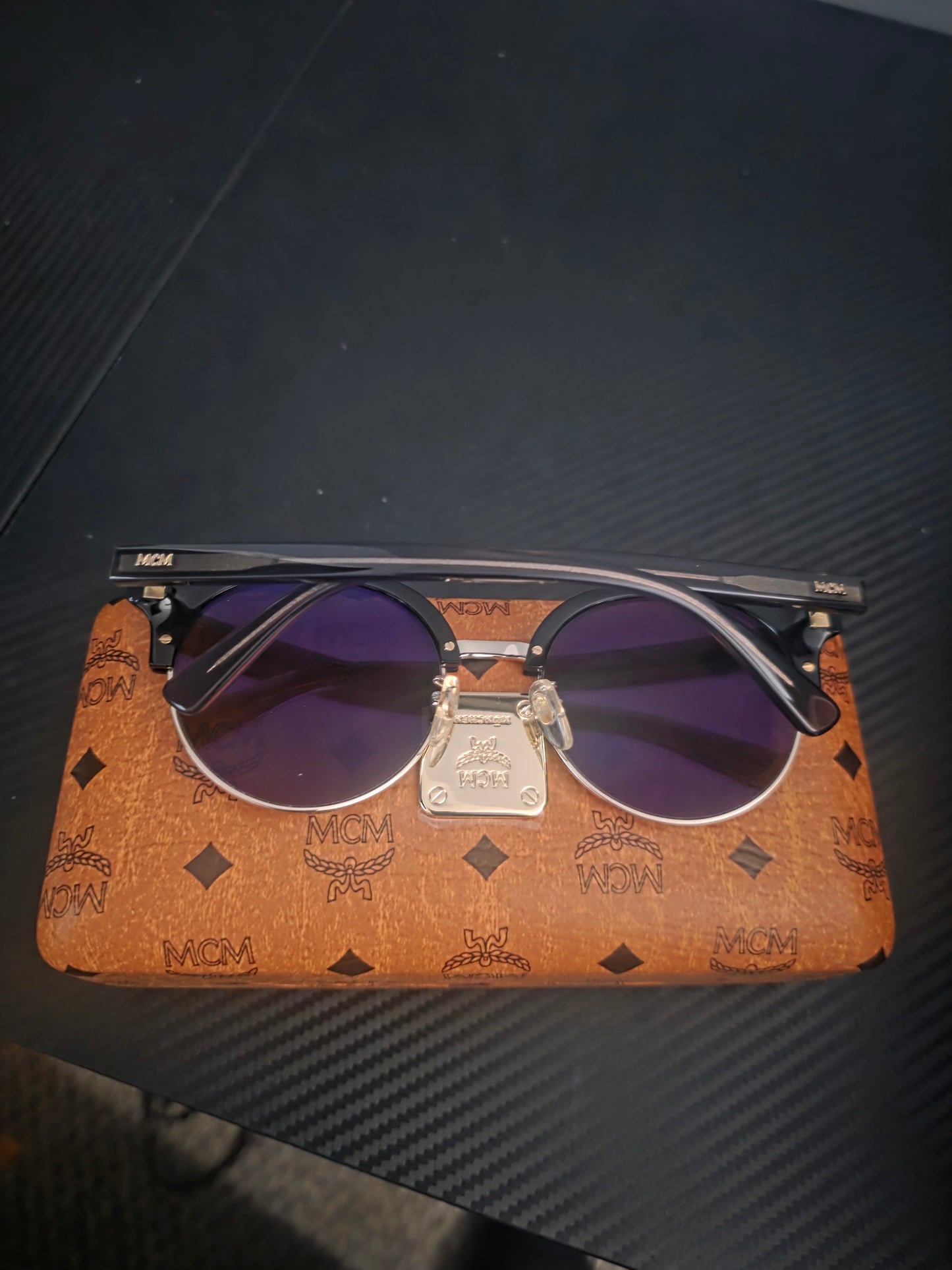 MCM 115SK 001 Round Black Metal Sunglasses – 53mm