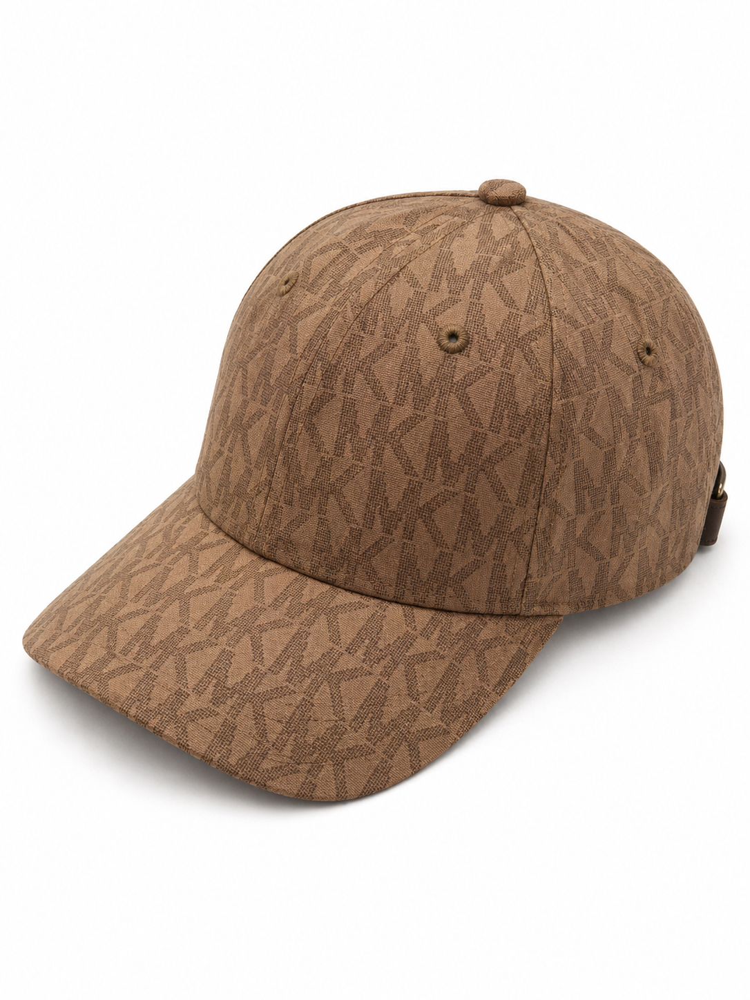 Michael Kors Brown MK Logo Monogram Baseball Cap Hat Adjustable Designer Luxury NWT