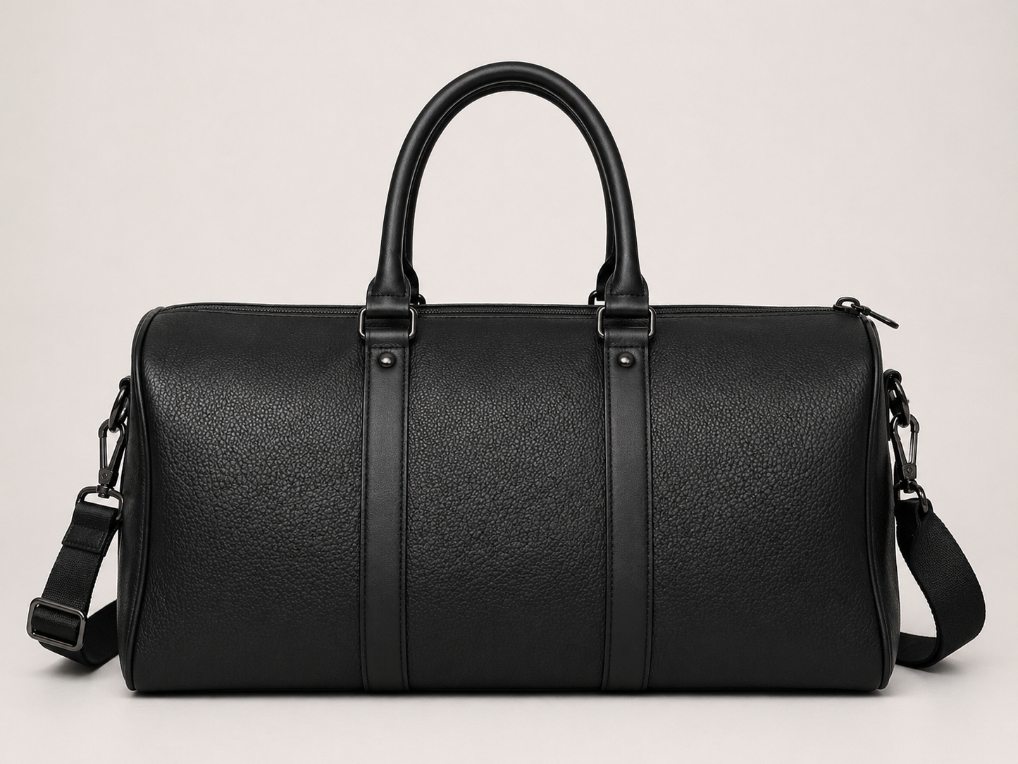 True Religion Black Duffle Bag Keepall Weekender Travel Gym Carry-On Shoe Compartment NWT