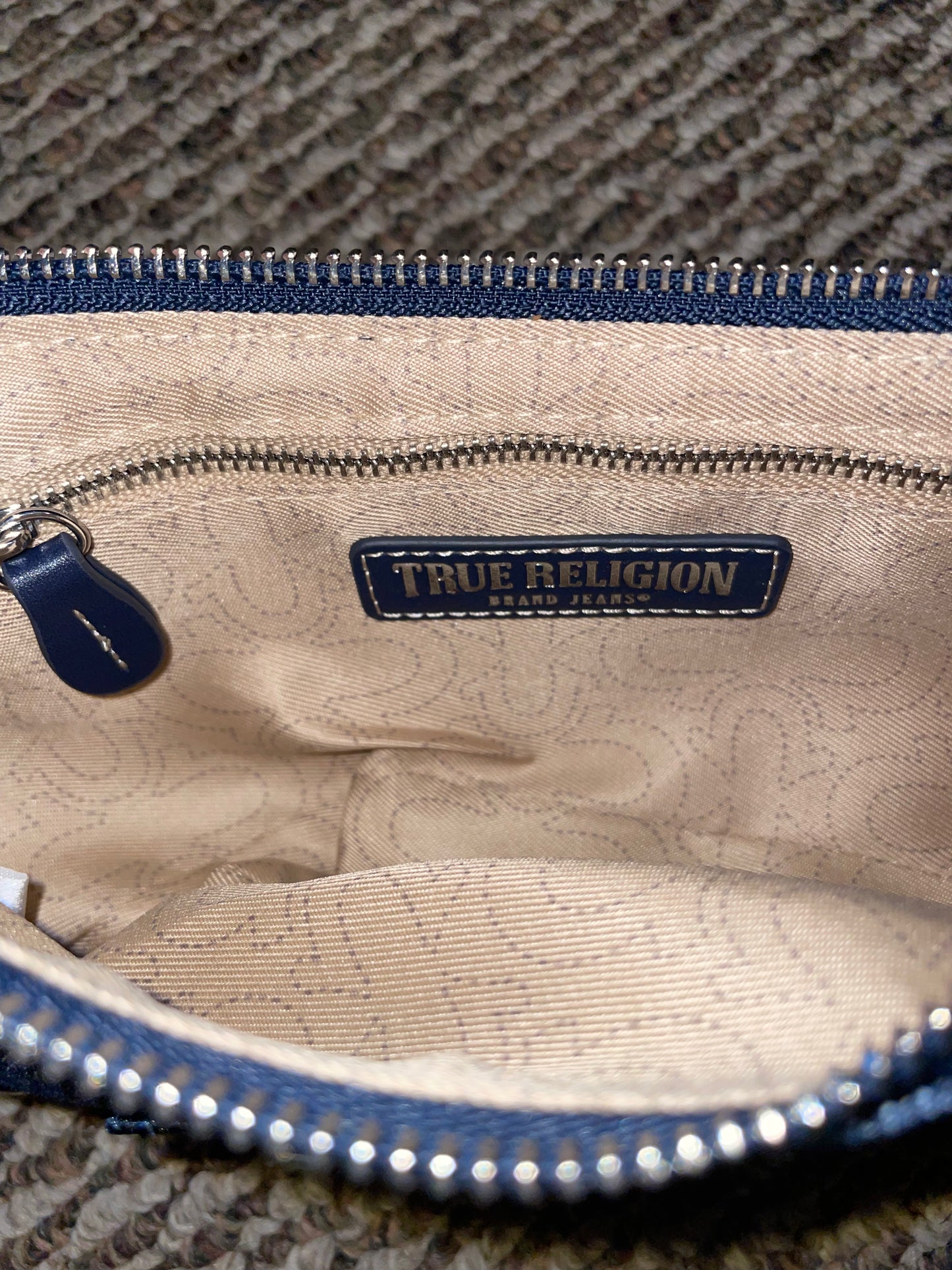 True Religion Denim Studded Shoulder Bag – Horseshoe Logo – NWT – $120 MSRP