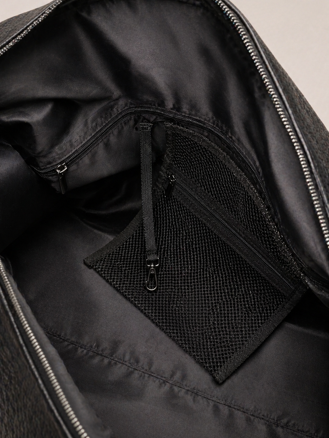 True Religion Black Duffle Bag Keepall Weekender Travel Gym Carry-On Shoe Compartment NWT