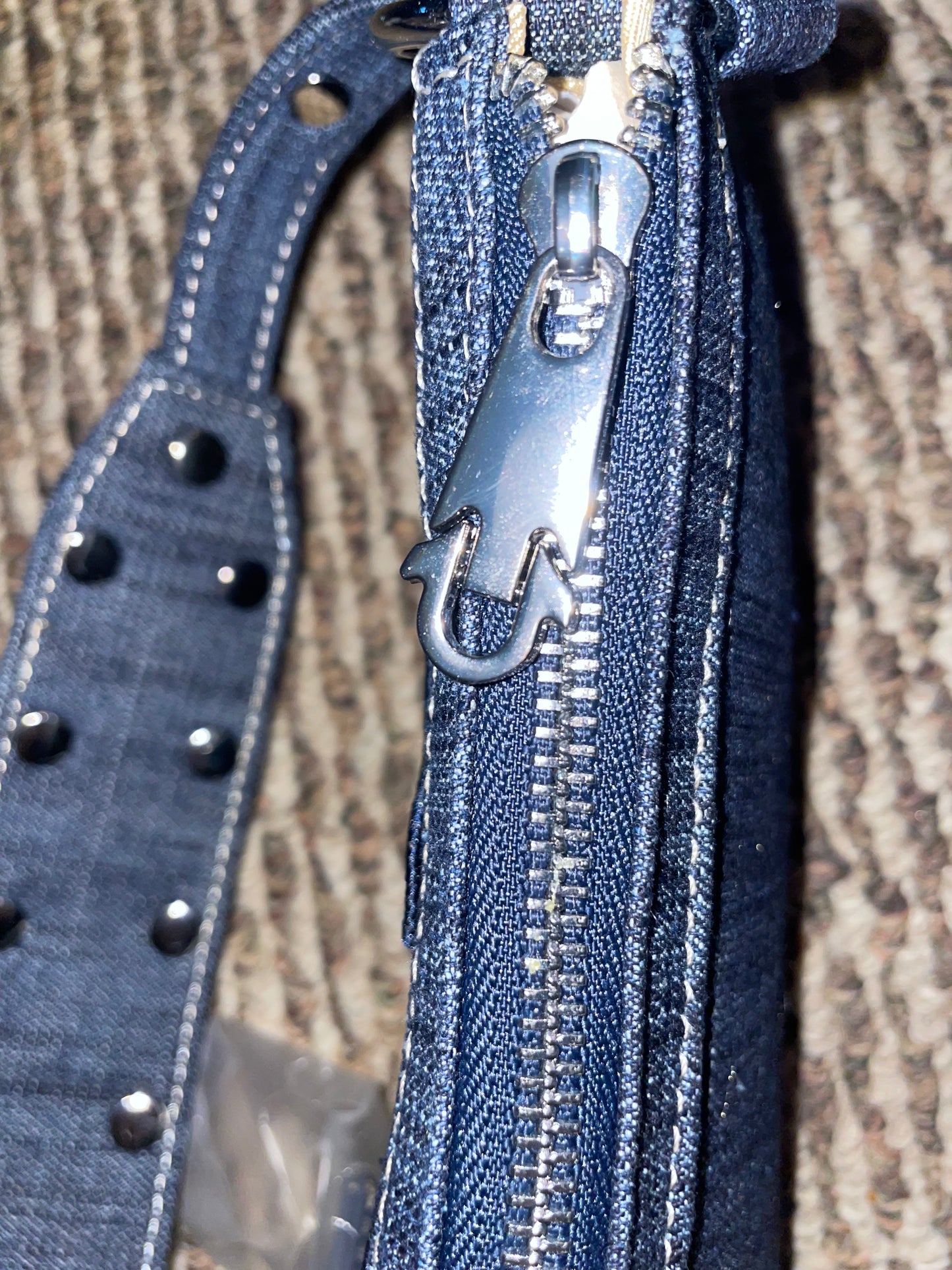 True Religion Denim Studded Shoulder Bag – Horseshoe Logo – NWT – $120 MSRP