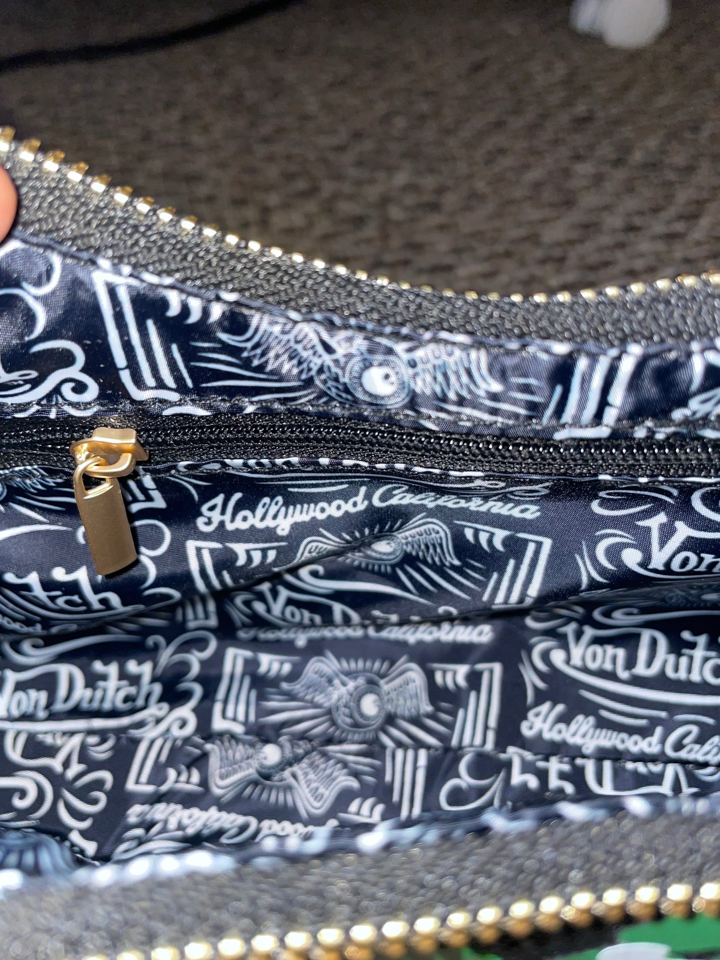 Von Dutch Lime Cheetah Shoulder Bag – Y2K Logo Purse – Originals Collection – One Size