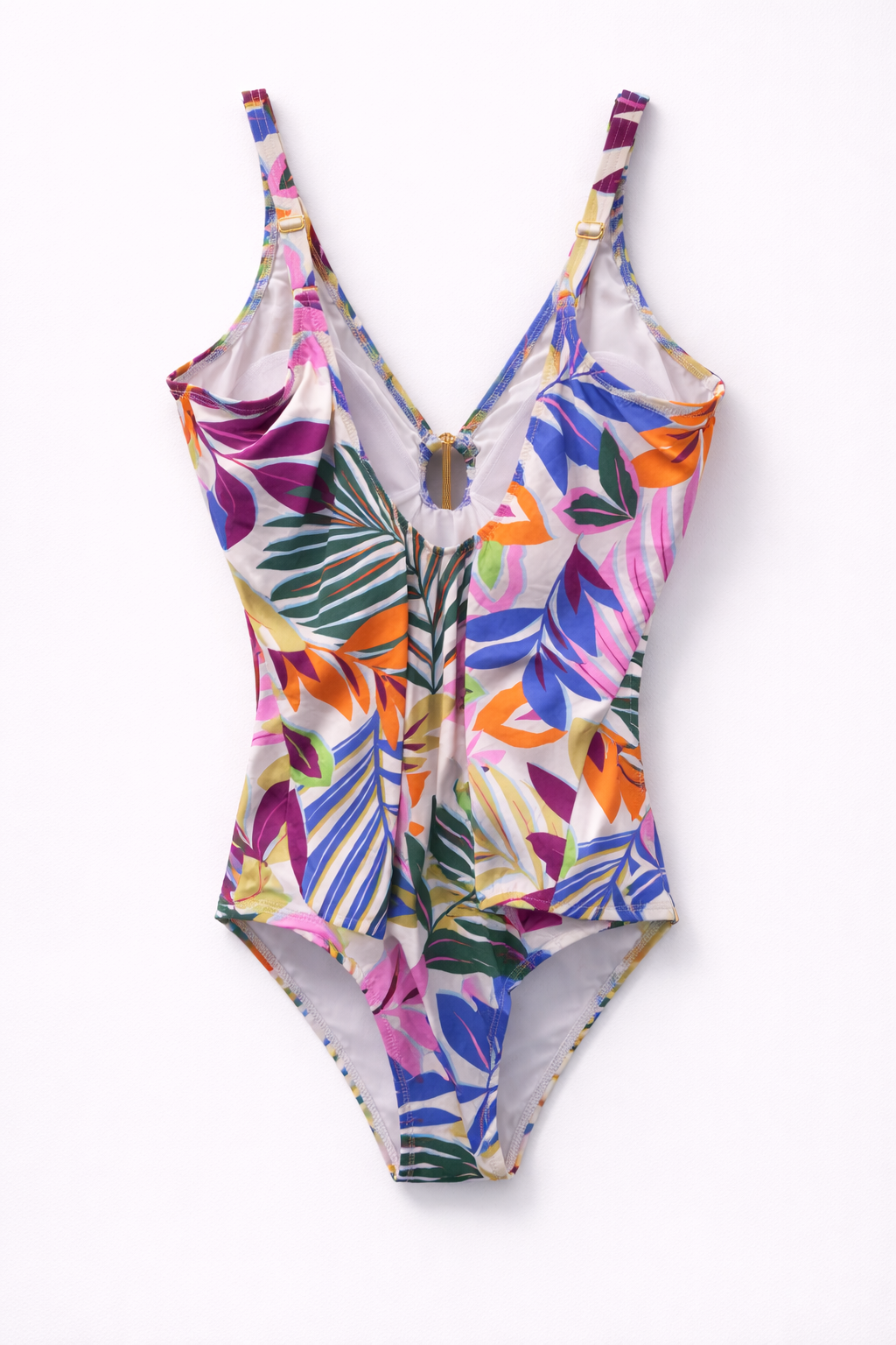 Gottex One Piece Swimsuit Size 10 Multicolor Tropical Print Designer Swimwear NWT Retail $160