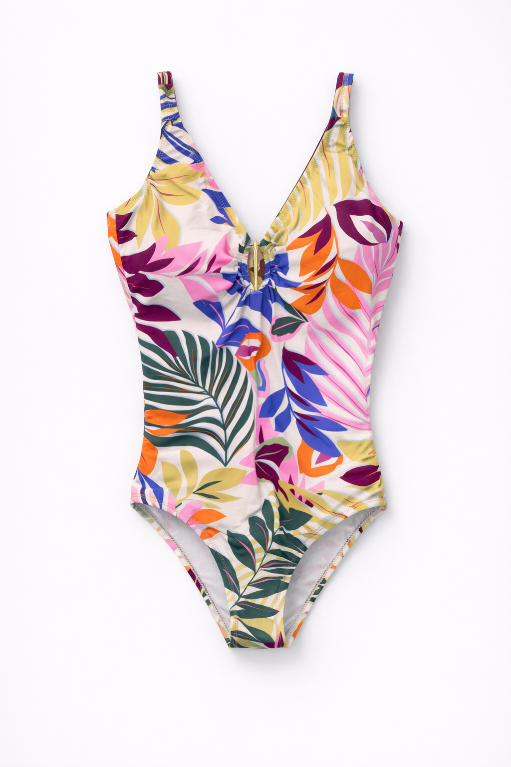 Gottex One Piece Swimsuit Size 10 Multicolor Tropical Print Designer Swimwear NWT Retail $160
