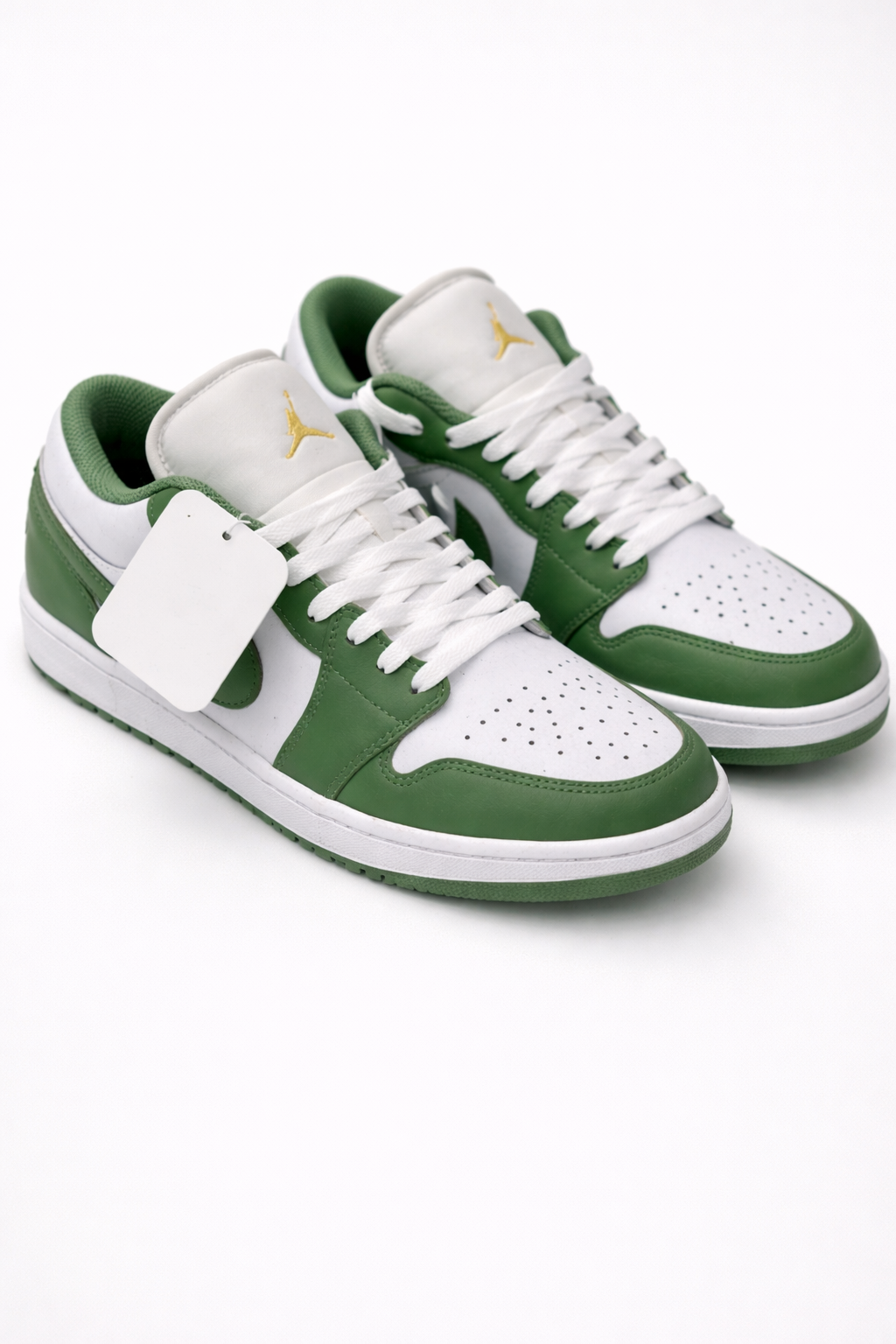 Nike Air Jordan 1 Low – Green / White / Gold Jumpman | Men’s Size 10.5