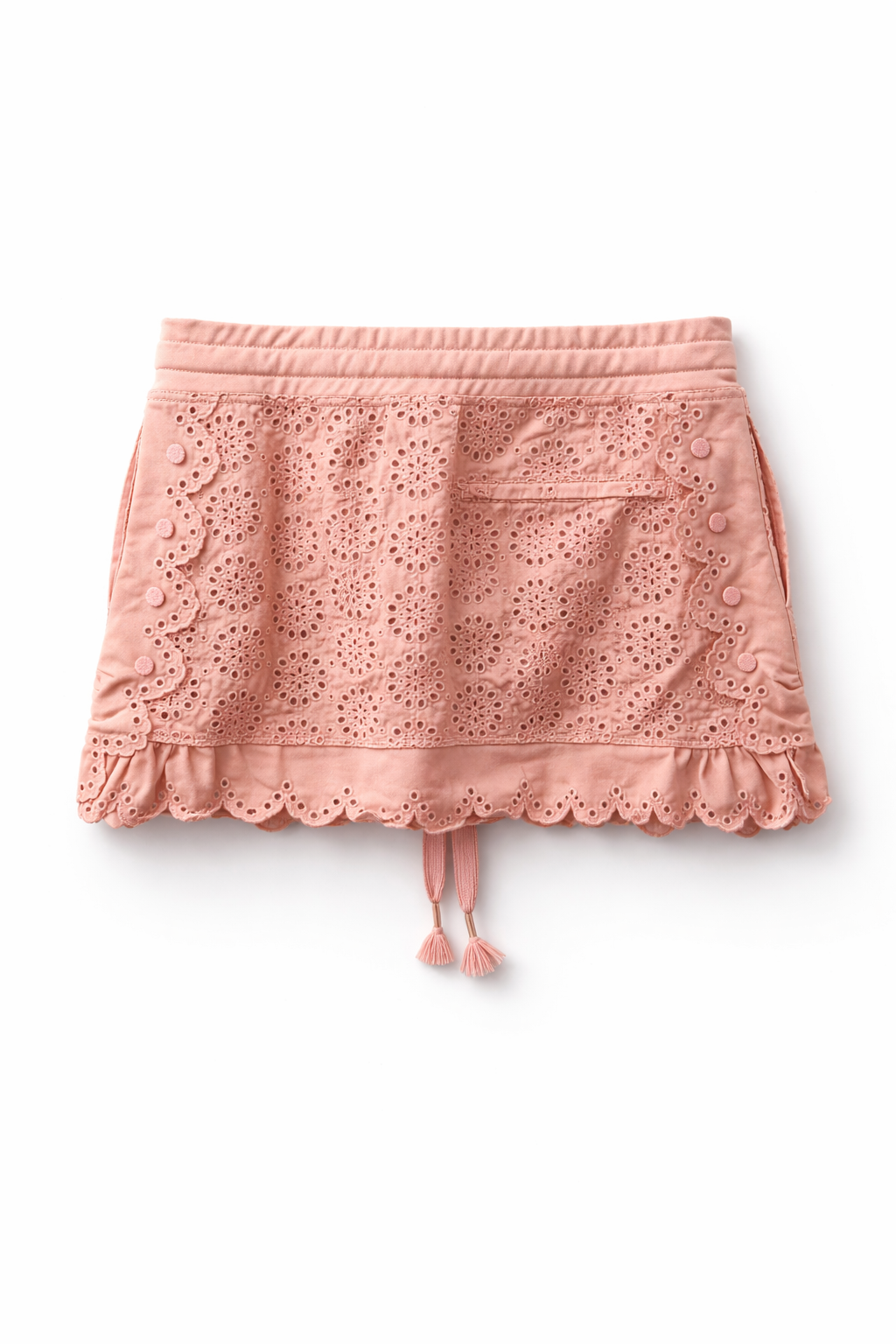 NWT FENTY PUMA Rihanna Eyelet Mini Skirt Bridal Rose Pink Size M $240 Retail
