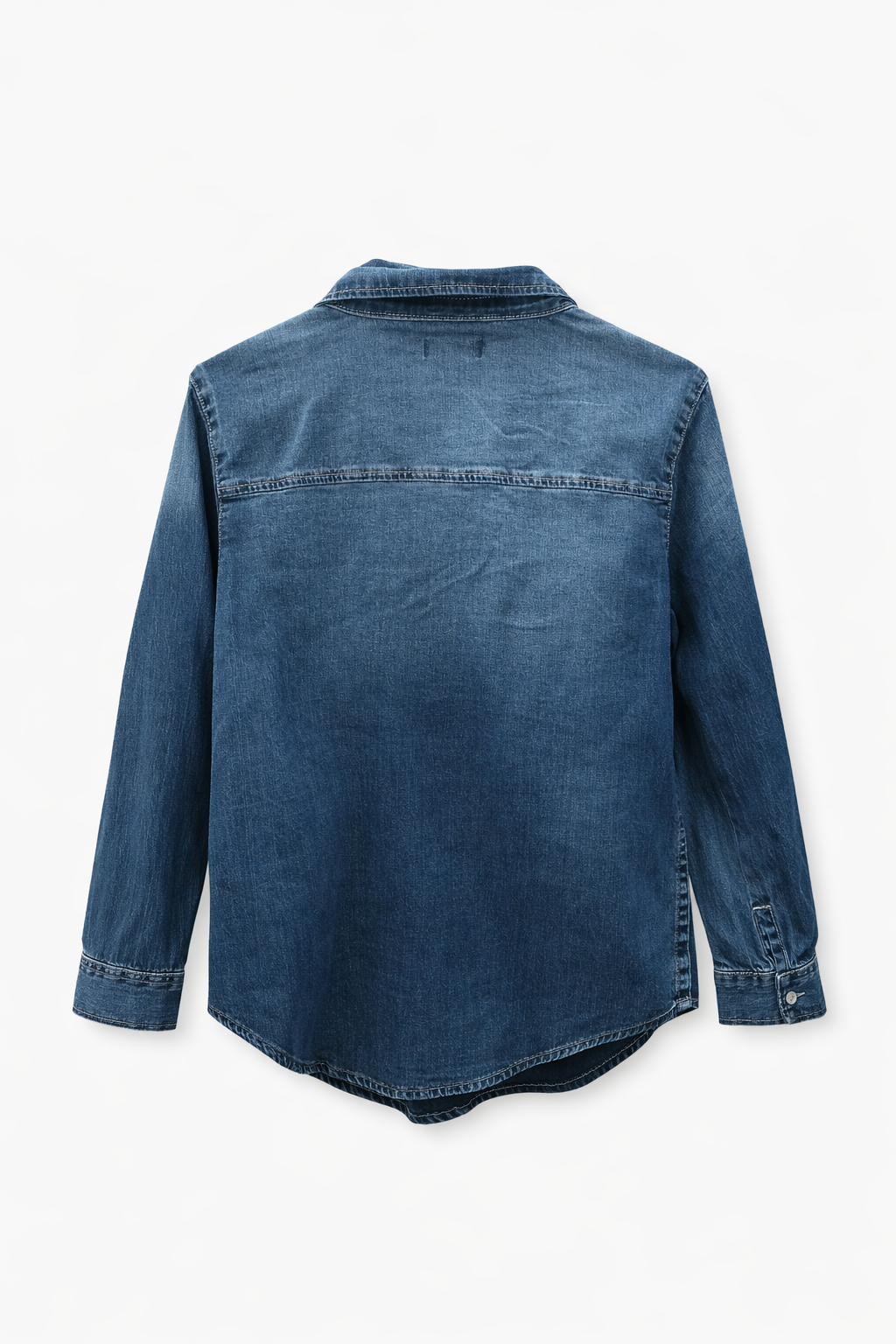 True Religion Women’s Rhinestone Logo Denim Shirt – Designer Button Down Jean Top – Premium Western Style