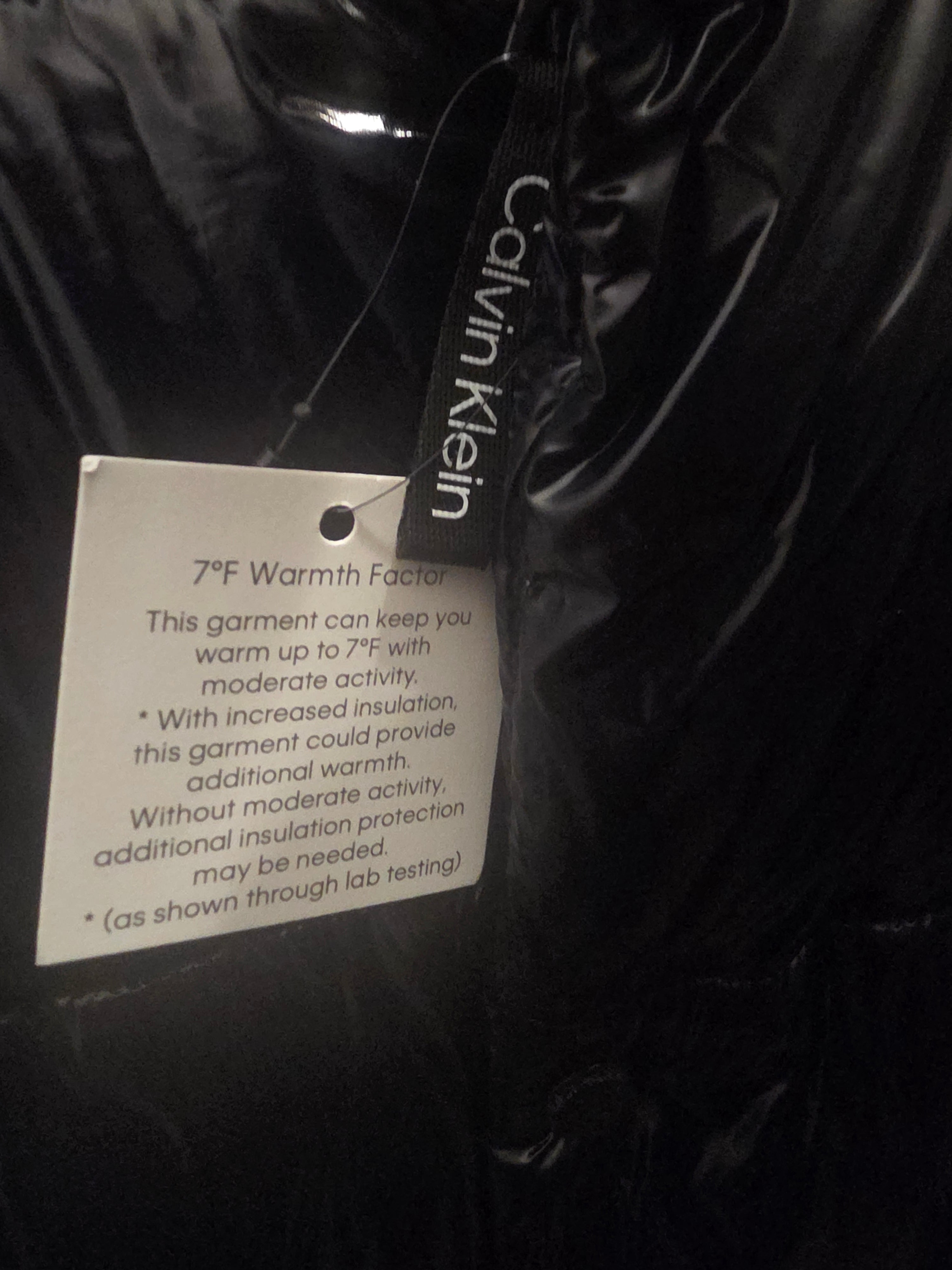 Calvin Klein 7°F Insulated Black Puffer Jacket – Size L