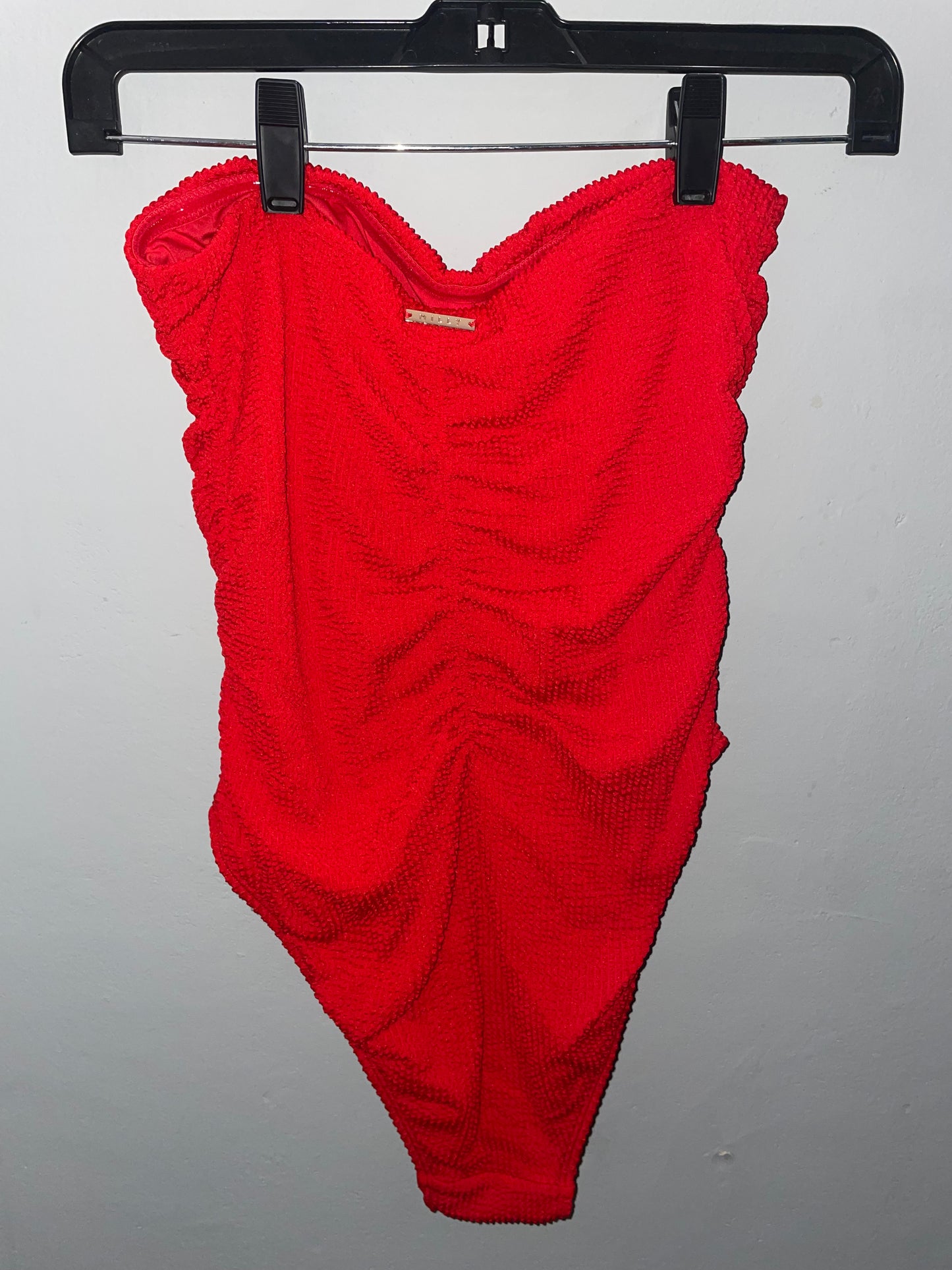 Milly Red Ruched One-Piece