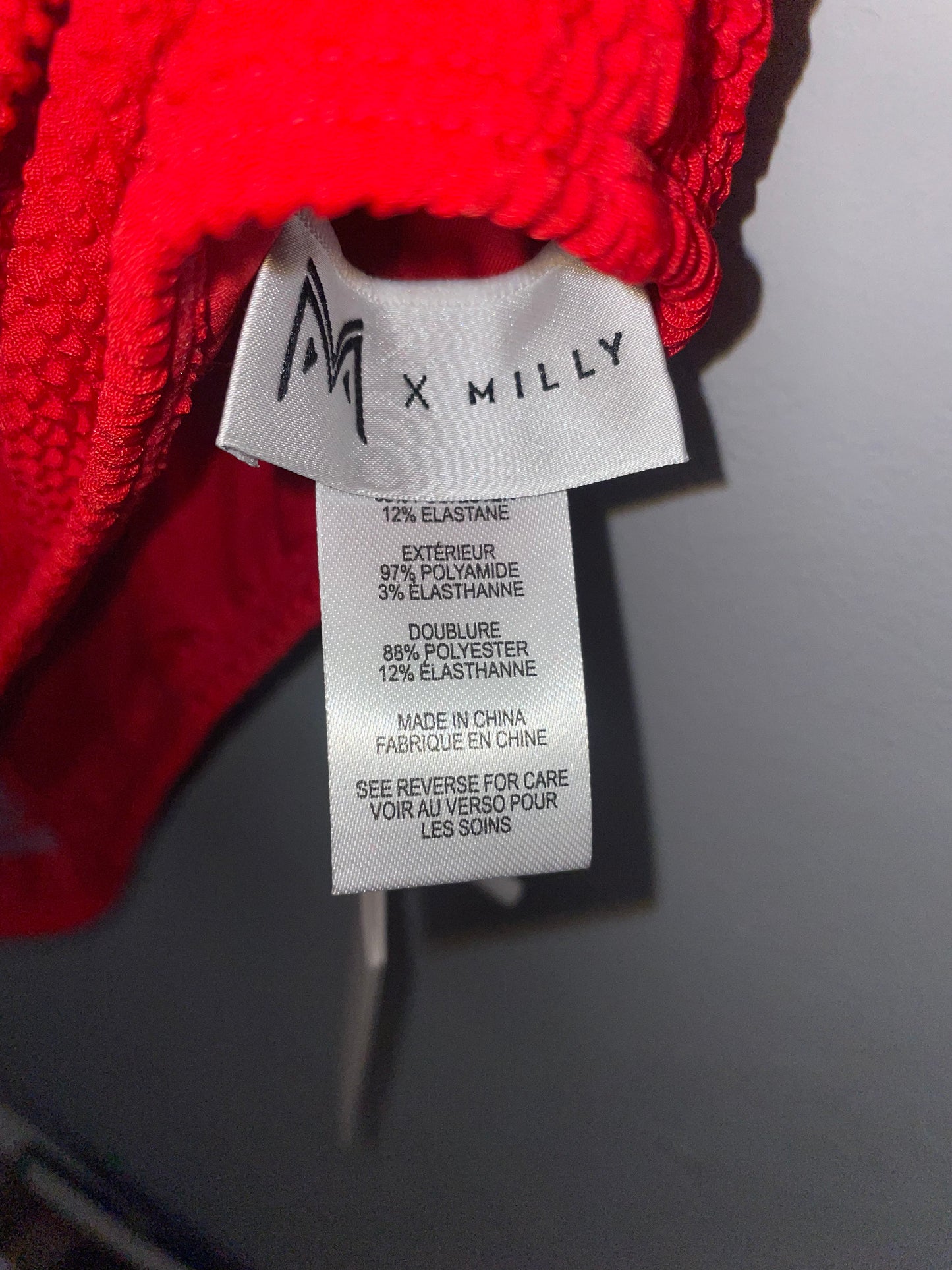 Milly Red Ruched One-Piece