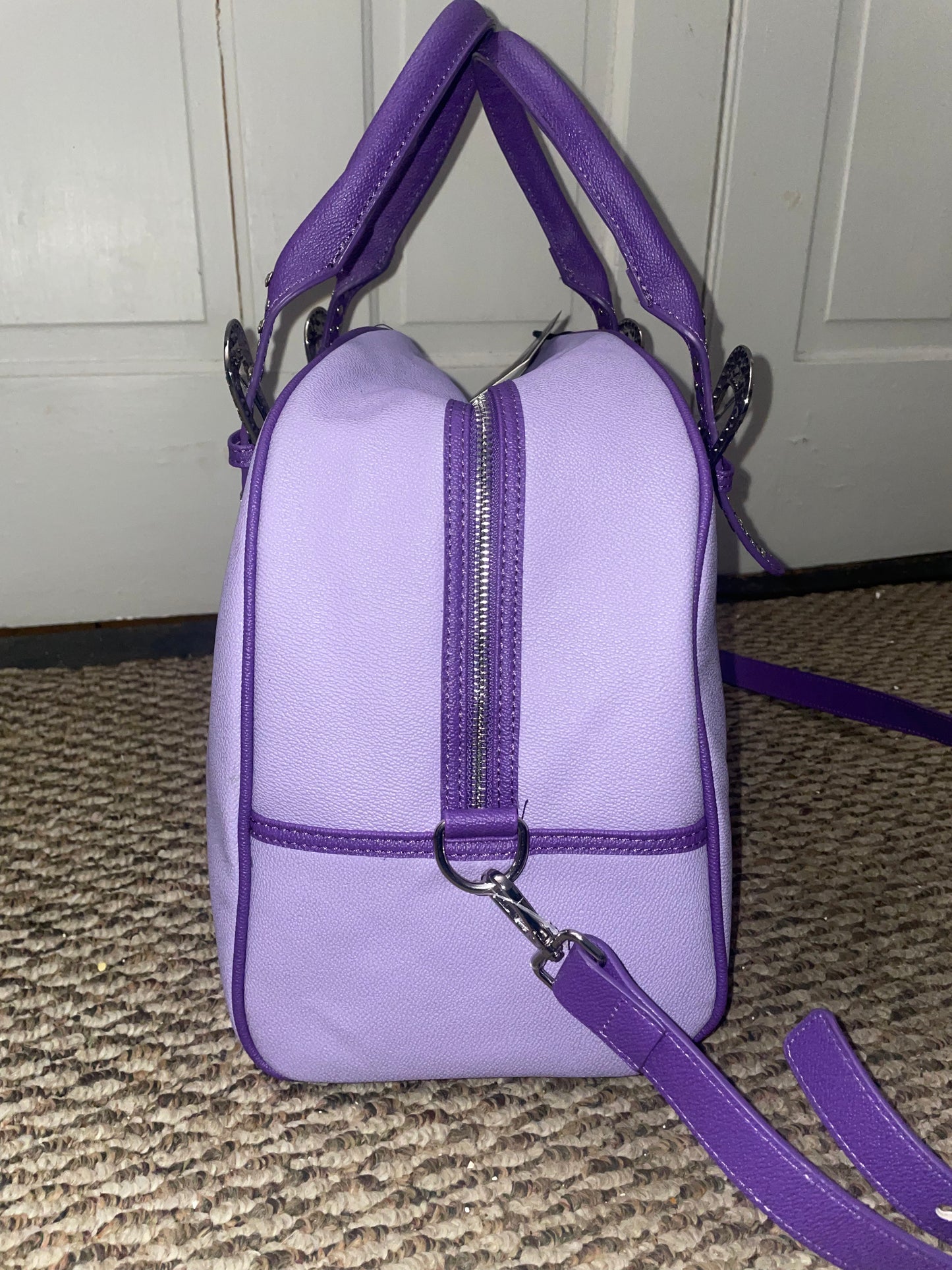 Von Dutch Purple Duffle Bag – Y2K Logo Travel Bag