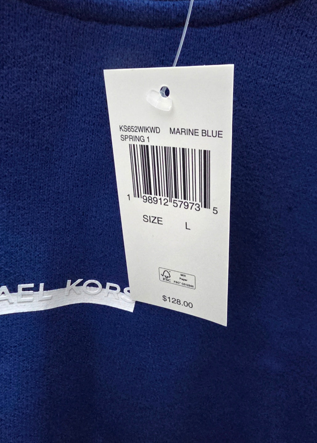 Michael Kors Marine Blue Crewneck Sweatshirt – Men’s Designer Logo Pullover (Size L, NWT)