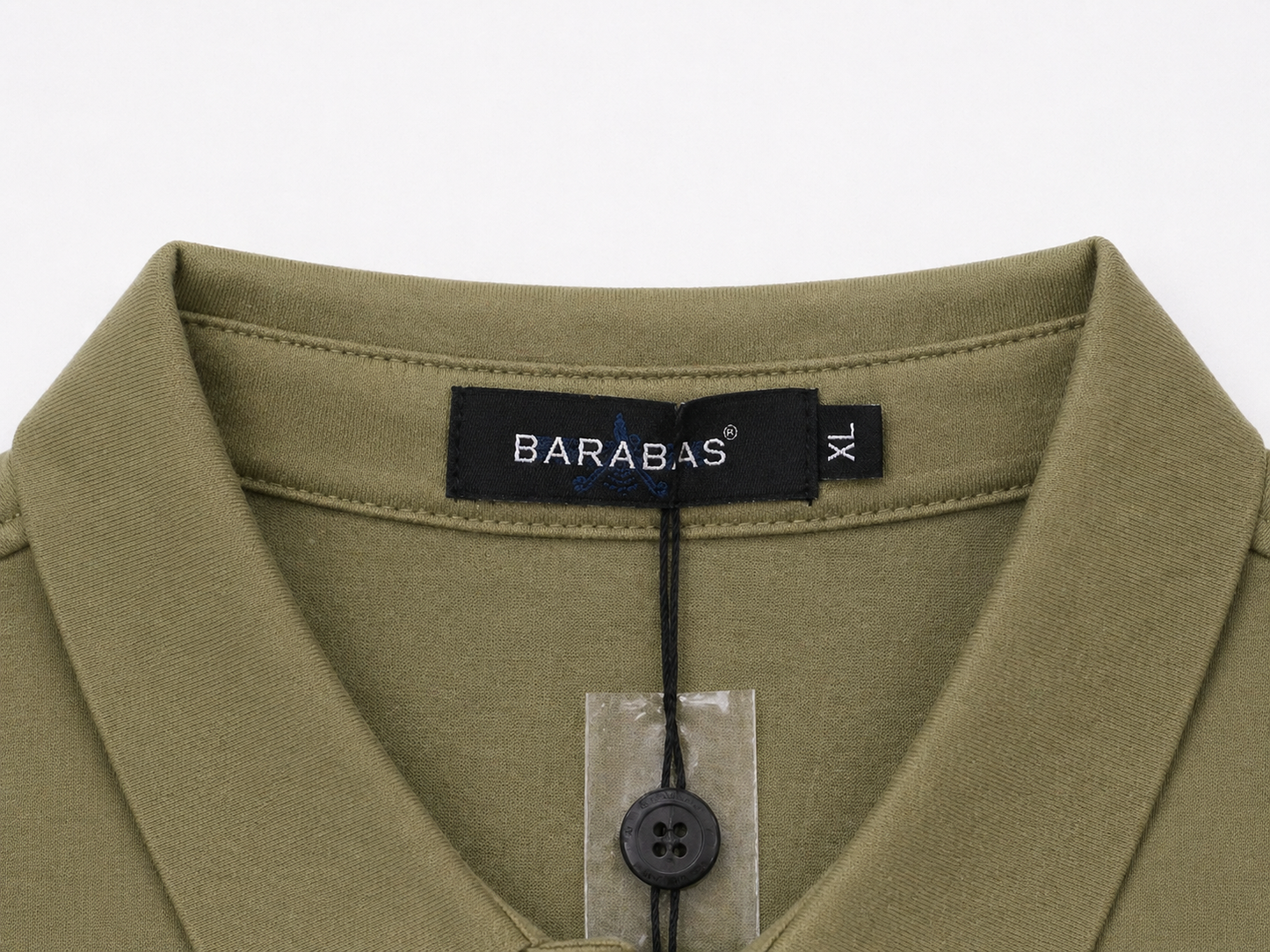 Barabas Polo Shirt Mens Olive Green XL Designer Luxury Short Sleeve Slim Fit Casual NWT