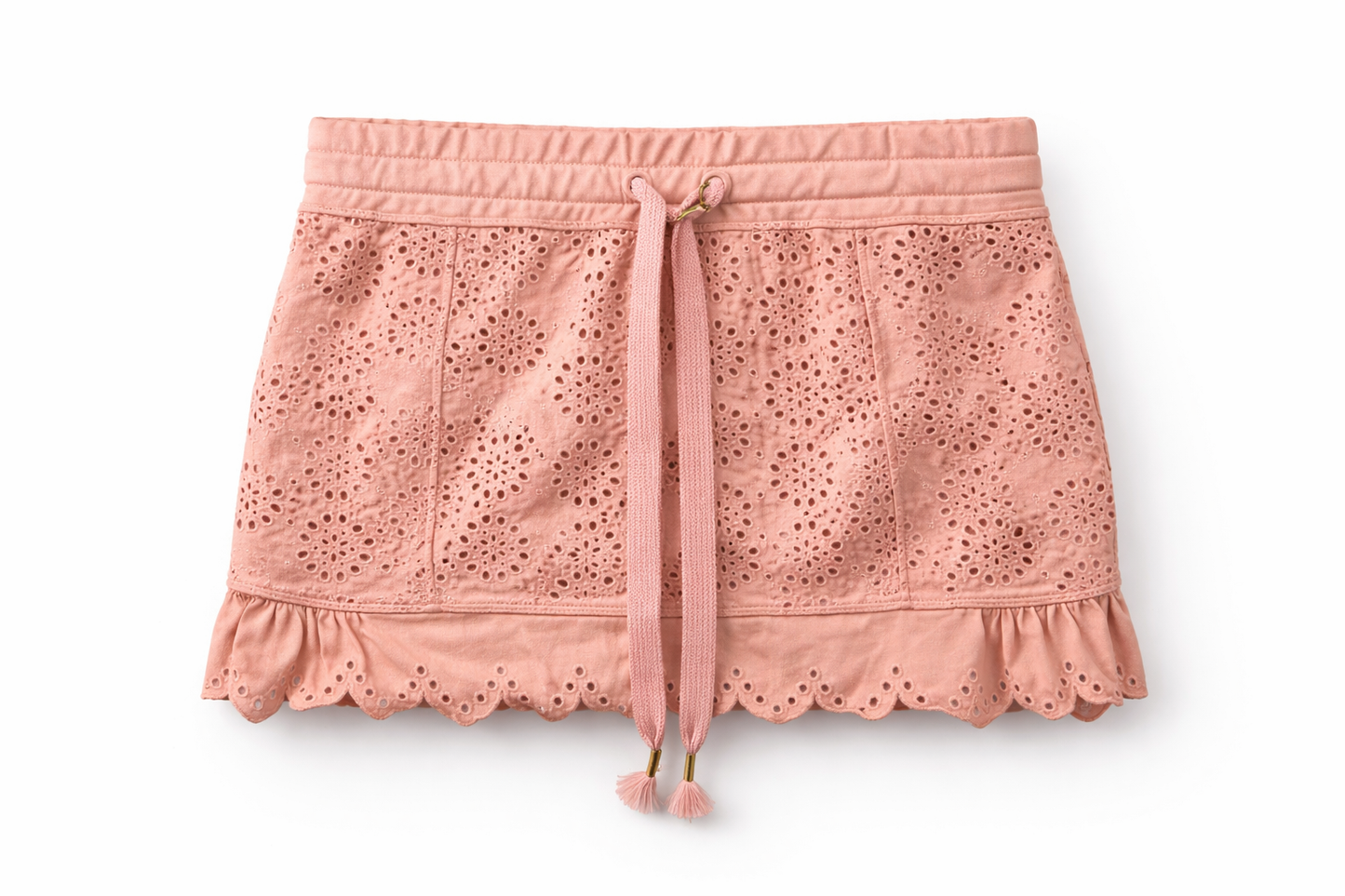 NWT FENTY PUMA Rihanna Eyelet Mini Skirt Bridal Rose Pink Size M $240 Retail