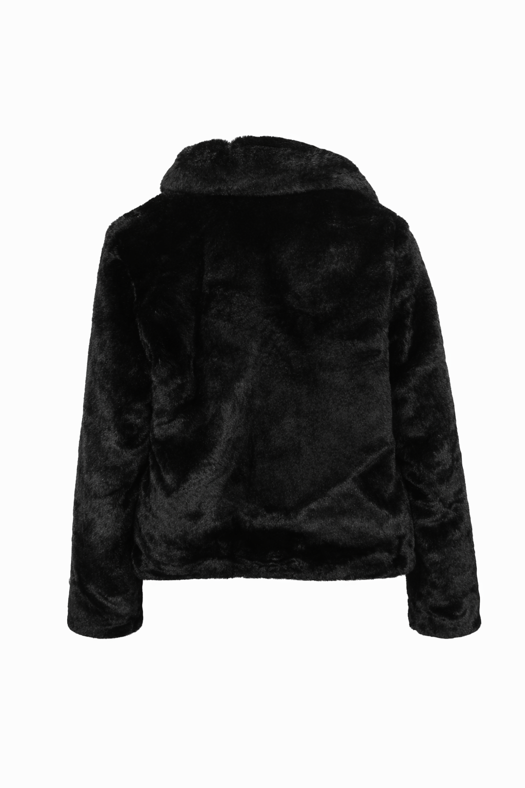 CeCe Black Embellished Faux Fur Jacket – Authentic Designer Glam Statement Coat