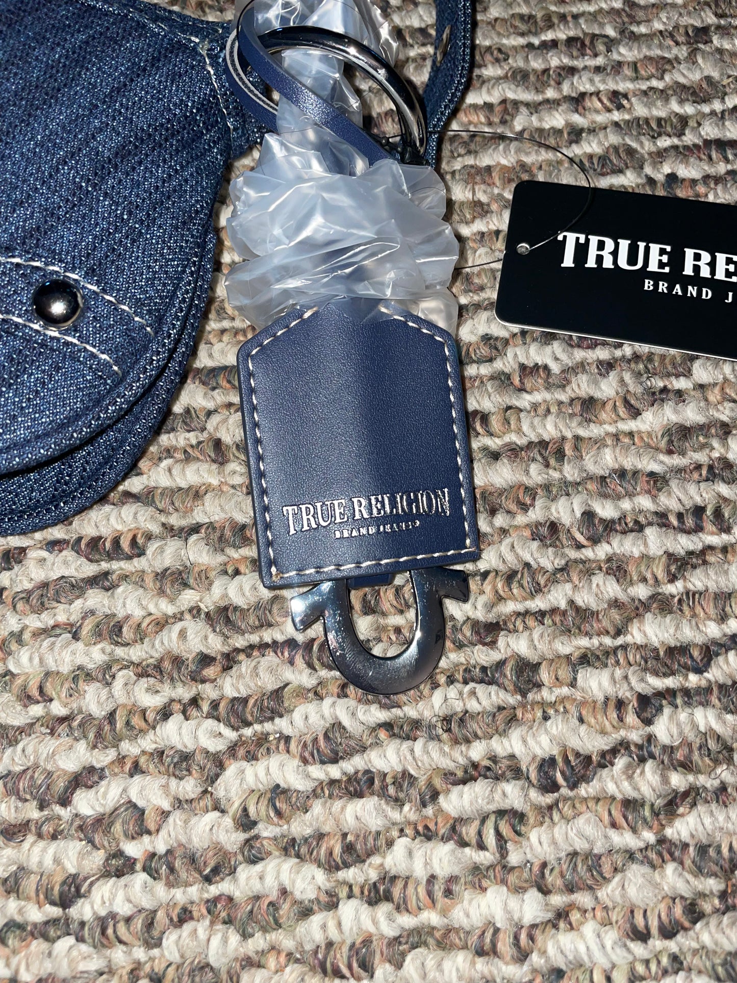True Religion Denim Studded Shoulder Bag – Horseshoe Logo – NWT – $120 MSRP