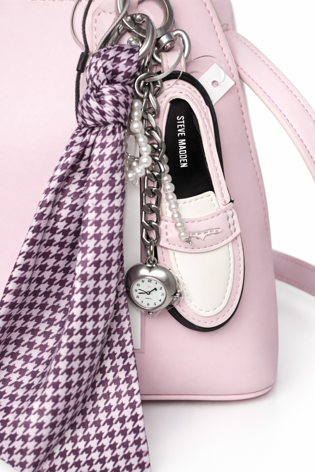 Steve Madden Chalk Pink Satchel NWT Faux Leather Crossbody