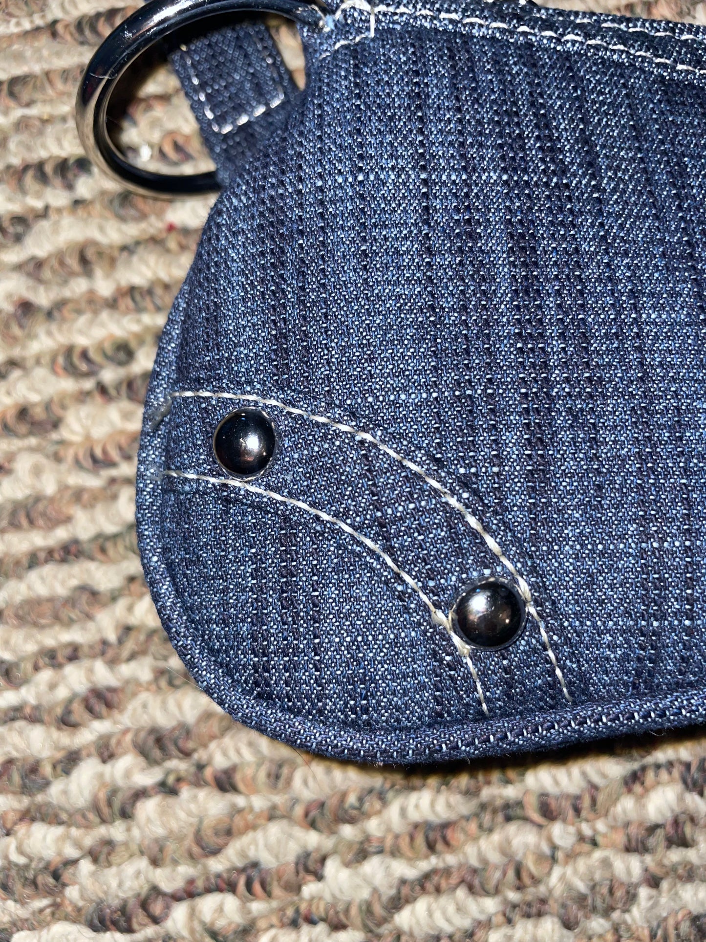 True Religion Denim Studded Shoulder Bag – Horseshoe Logo – NWT – $120 MSRP