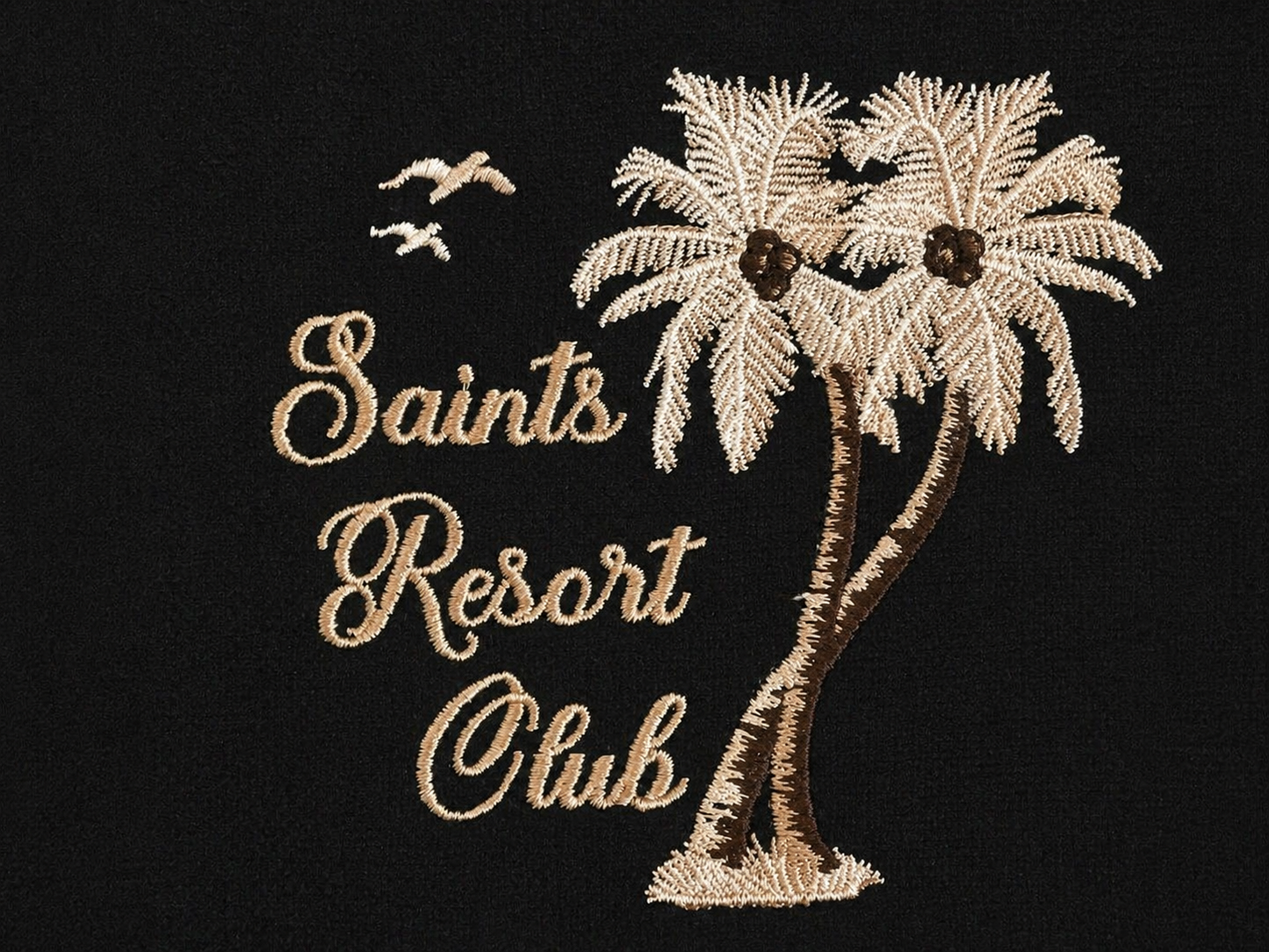 SAINTS STUDIO Black Resort Club Set Men L Button Up Shirt & Shorts Matching Set Luxury Summer Outfit Designer Streetwear