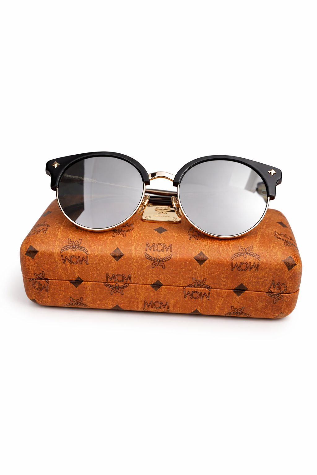 MCM 115SK 001 Round Black Metal Sunglasses – 53mm