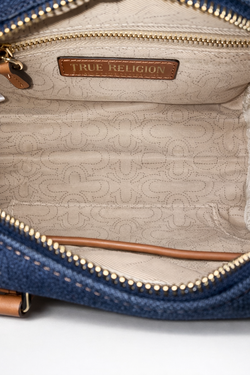 True Religion 3pc Denim Bag Set NWT Wallet Wristlet Mini Satchel Bundle